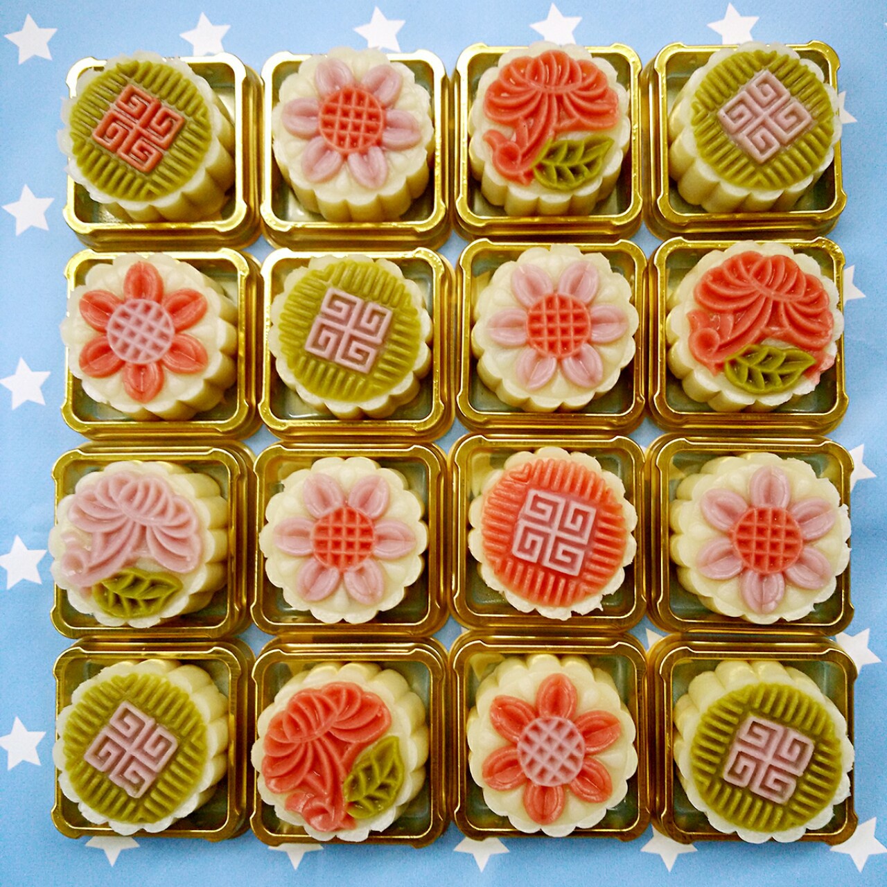 zxj1983做的彩色冰皮月饼