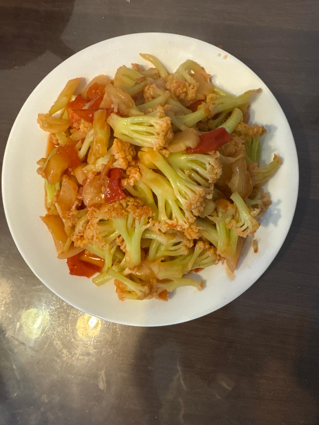西红柿炒菜花（夏季开胃菜）