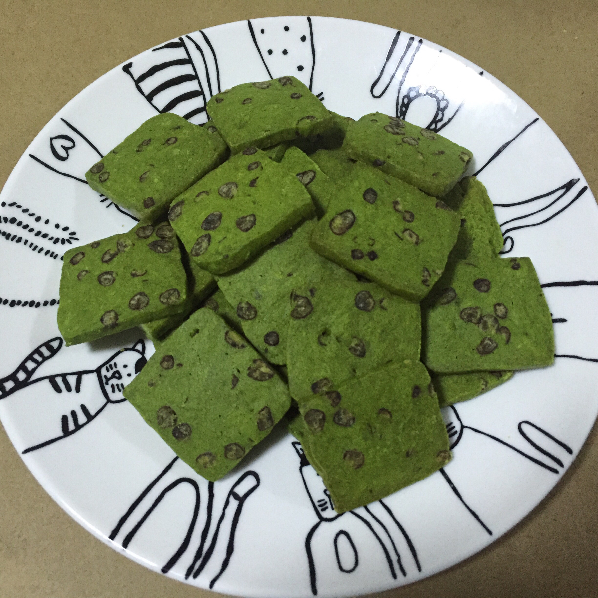 抹茶蜜豆曲奇