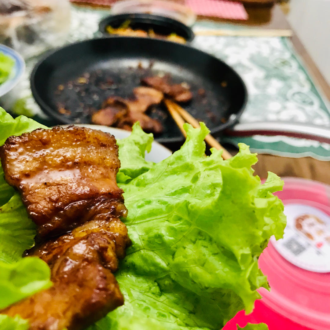 韩式煎五花肉 一口包满足
