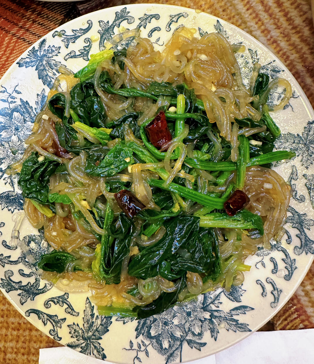 菠菜拌粉条