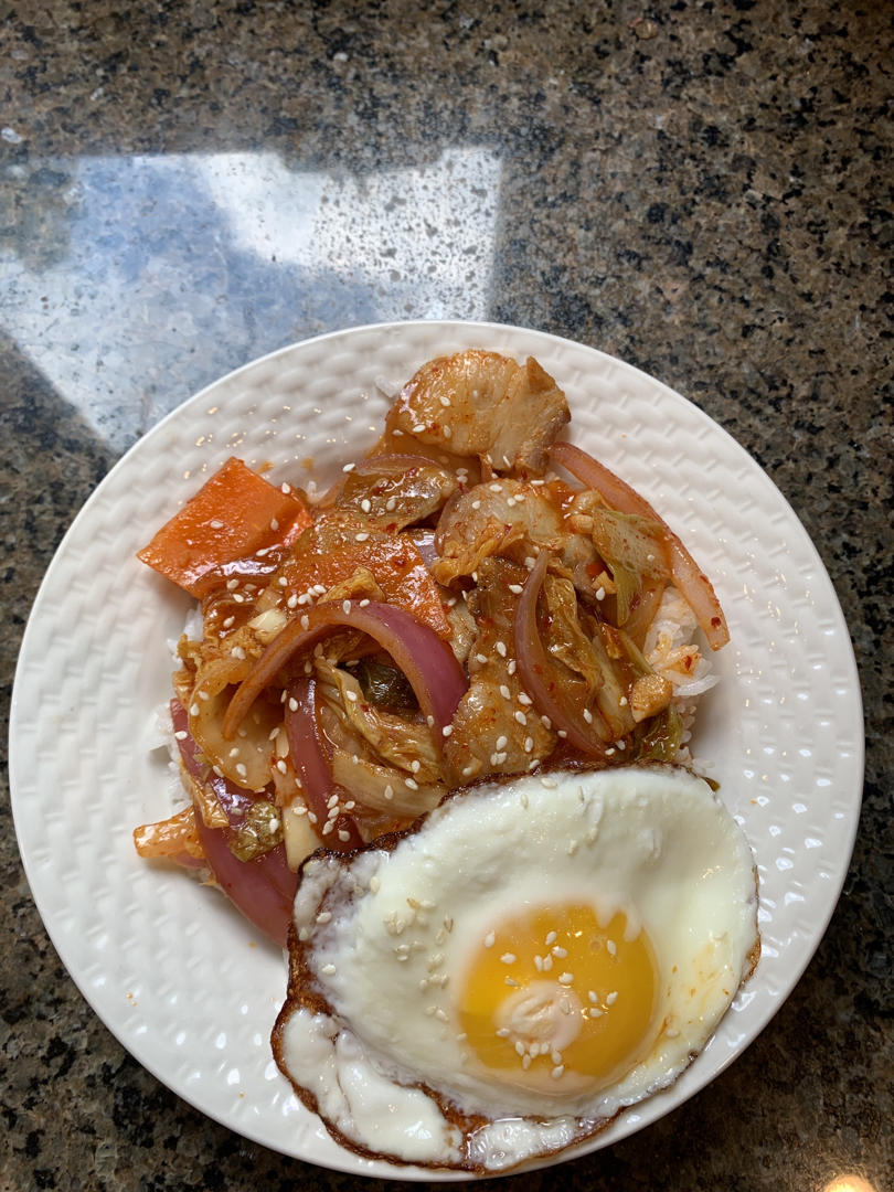 🔥爆好吃的韩式五花肉泡菜拌饭❗️