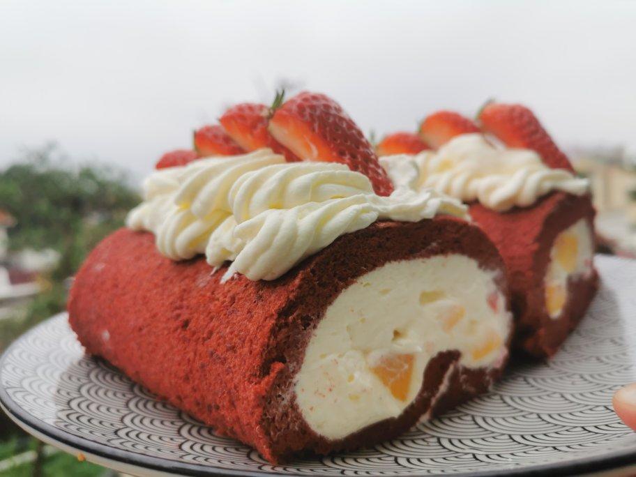 红丝绒蛋糕卷（完美毛巾底）