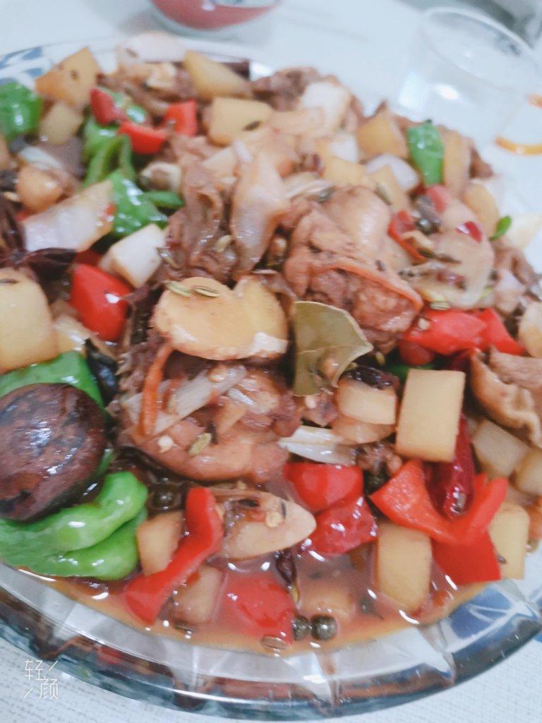 新疆特色大盘鸡（附加皮带面做法）