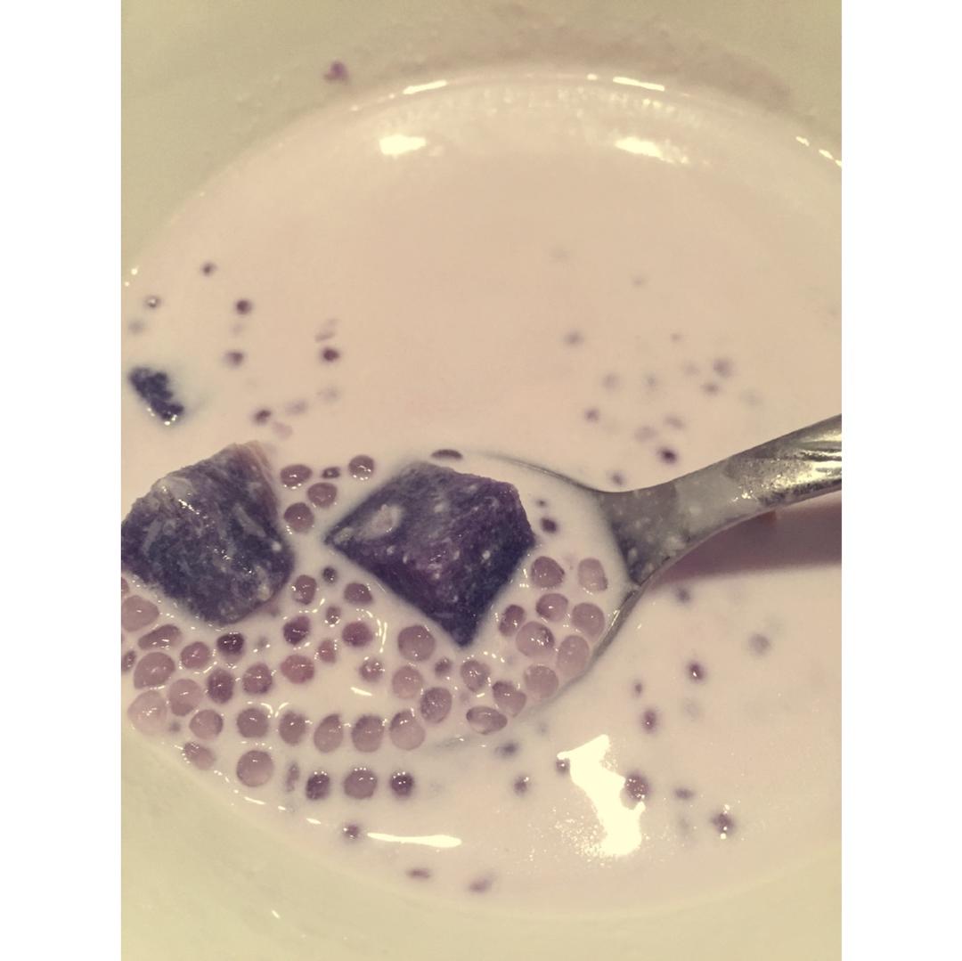 紫薯椰奶西米露