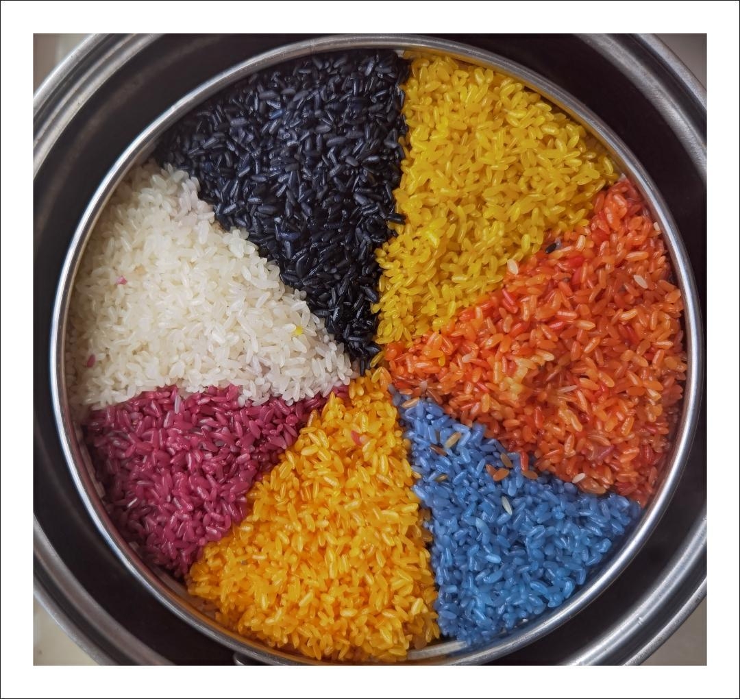 彩色糯米饭的做法