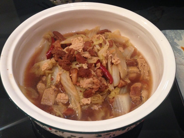 白菜炖冻豆腐
