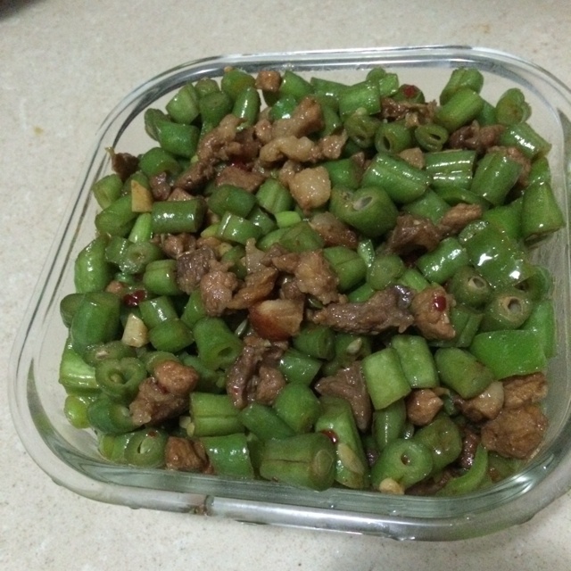 肉沫豆角下饭菜