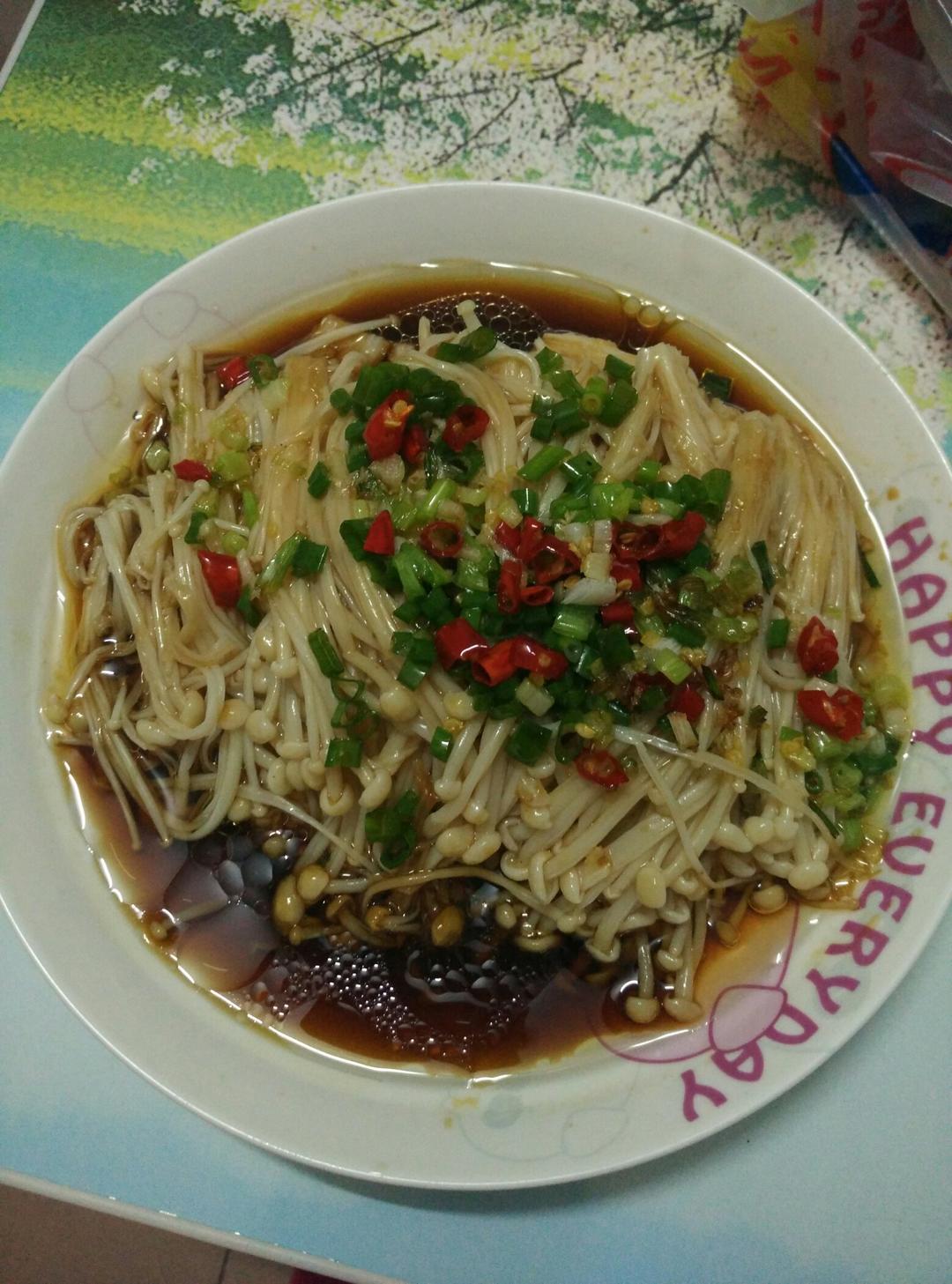 白灼金针菇
