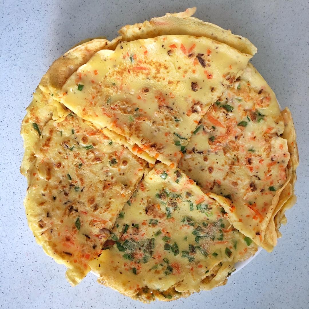 简单快手蔬菜鸡蛋煎饼