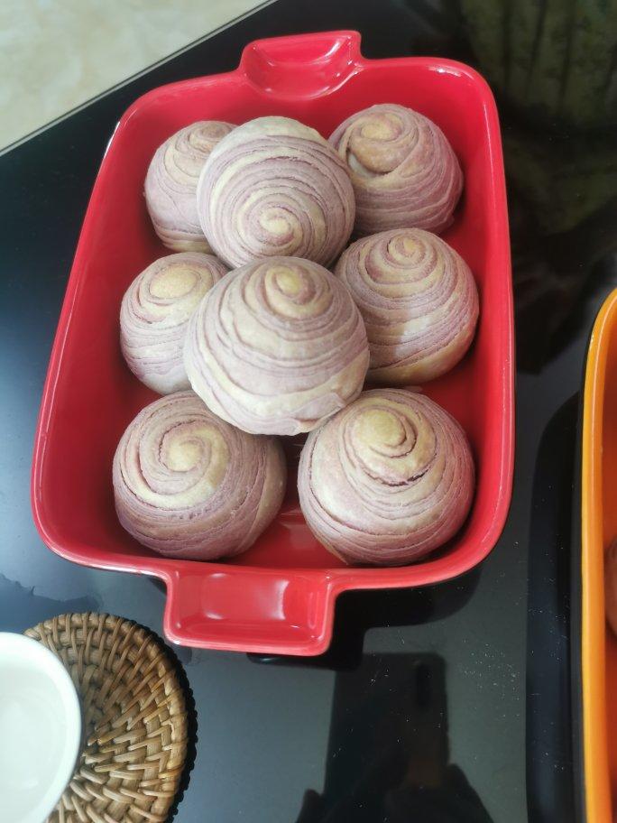 蛋黄酥~紫薯、抹茶、原味~花好月圆，中秋快乐~内附一次做六色蛋黄酥方法~