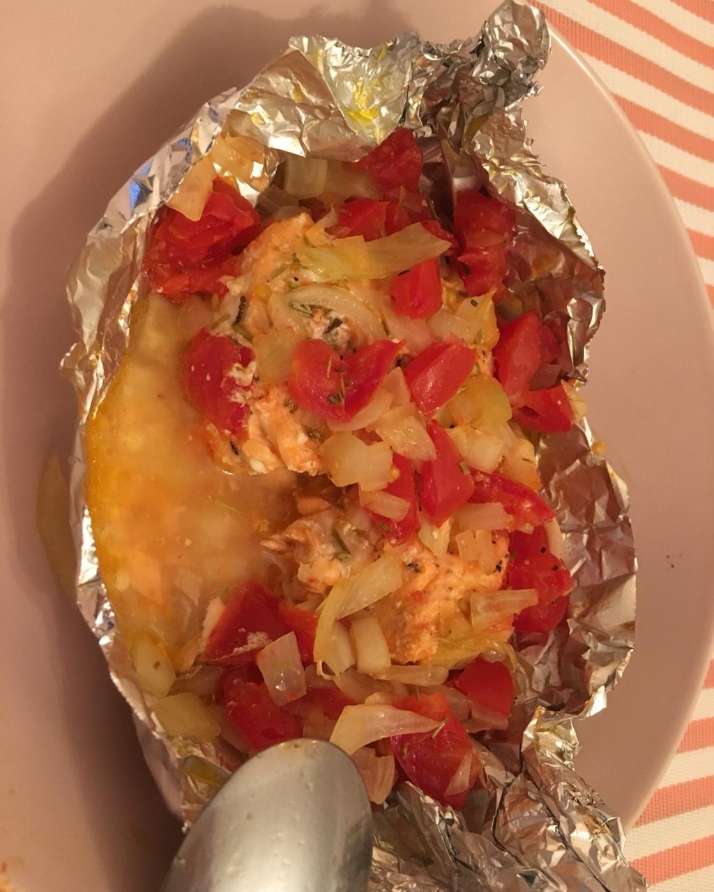 锡纸烤三文鱼  （Salmon Baked in Foil）
