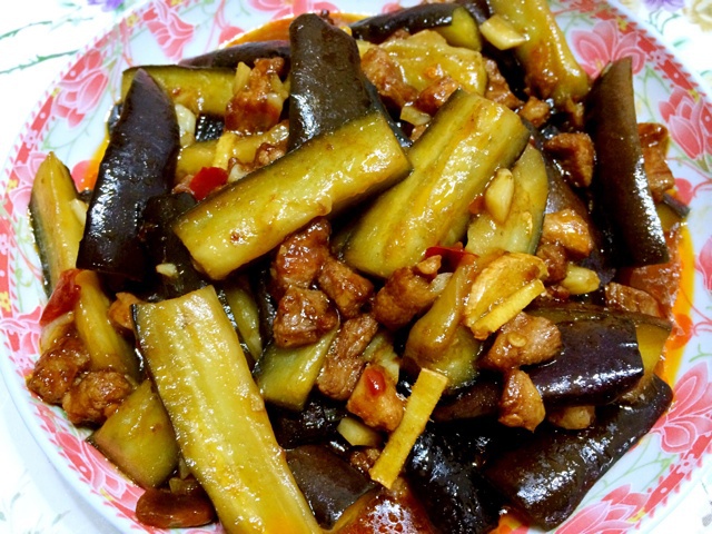 酱爆肉末茄子