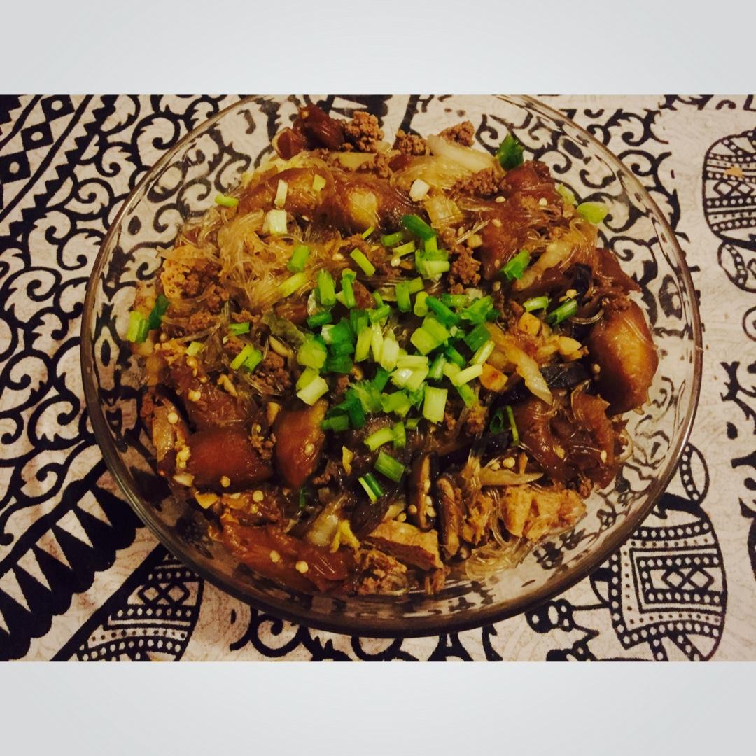 肉末茄子粉丝煲