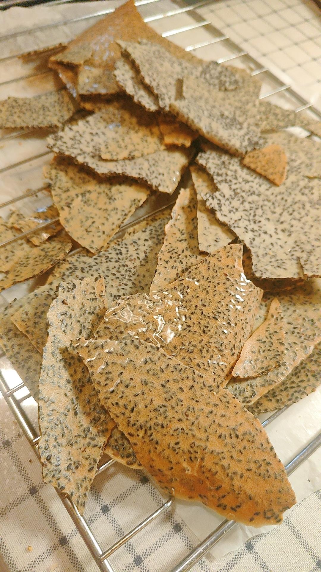 芝麻薄脆饼干，一步操作，超级简单