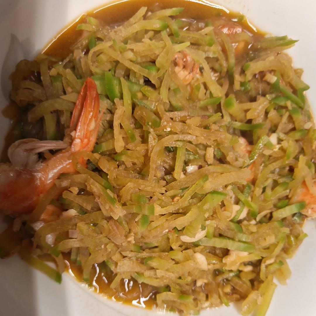 烟台味道༄「绿萝卜丝炒虾🦐🦐🦐」༄