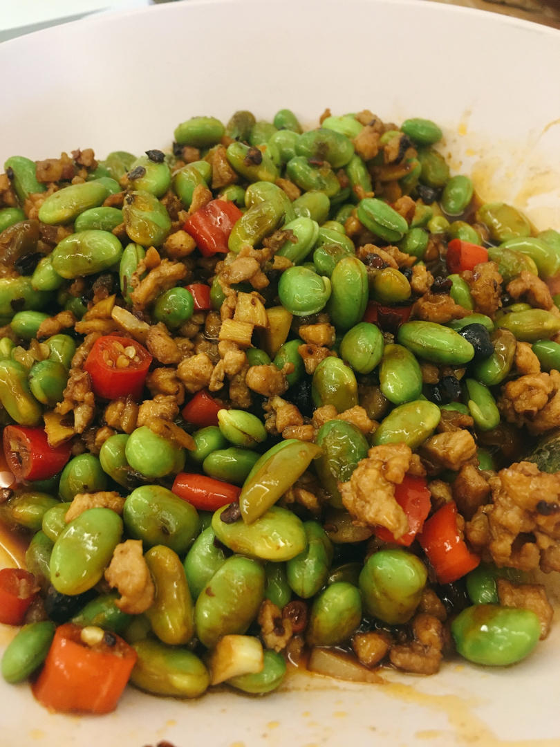 超级下饭菜：毛豆炒肉