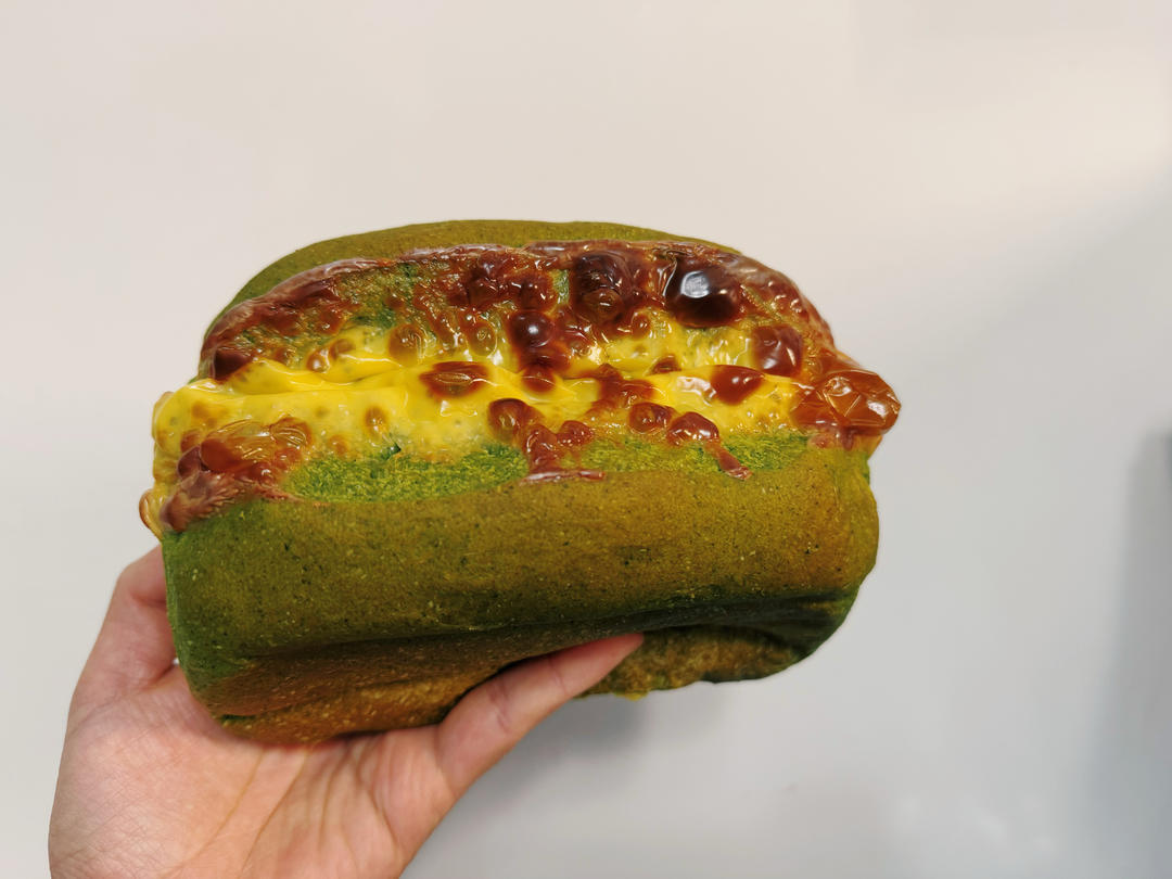 菠菜培根早餐吐司