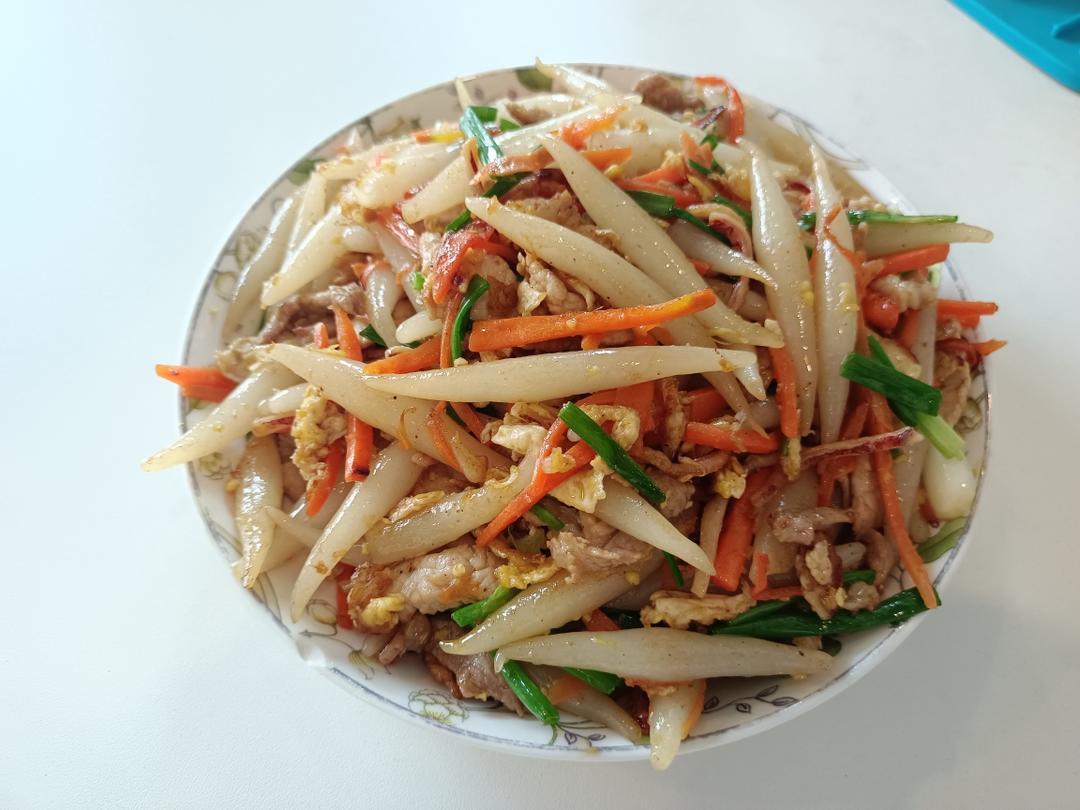 炒银针粉附制作方法