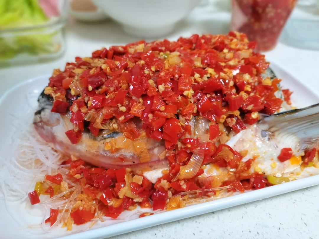 剁椒粉丝蒸鱼头&肉末蒸冬瓜【1月北鼎蒸炖锅食谱】