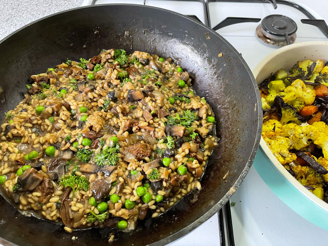 鸡肉牛肝菌烩饭