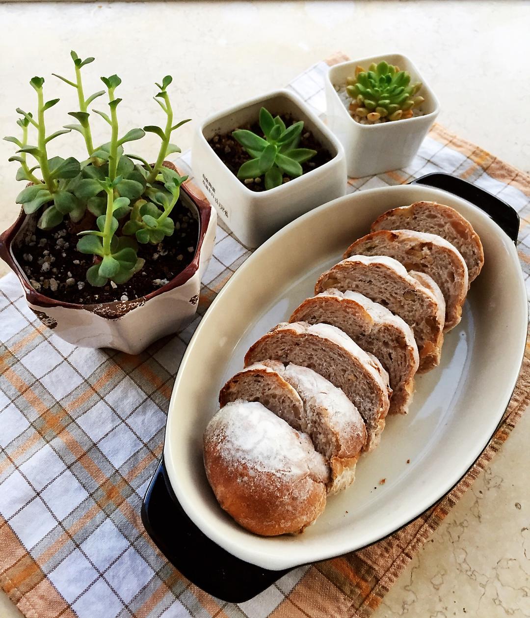 全麦核桃包～软欧包