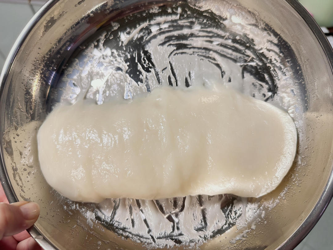 拉丝麻薯隔夜冷藏不变硬的实验成功，三夜依然拉丝