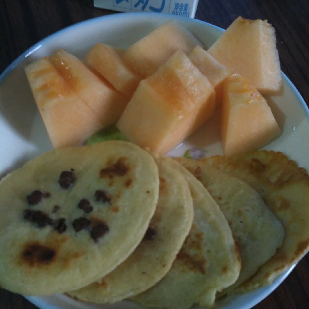 牛奶蜜豆小煎饼