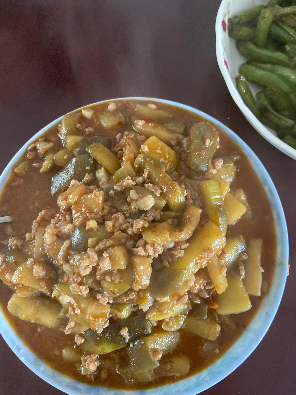 不用油炸超省油的鱼香肉末茄子煲