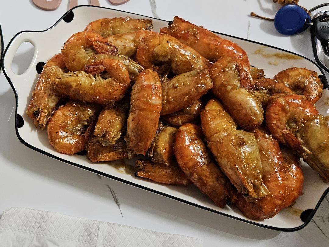 芥末蒜蓉罗氏虾