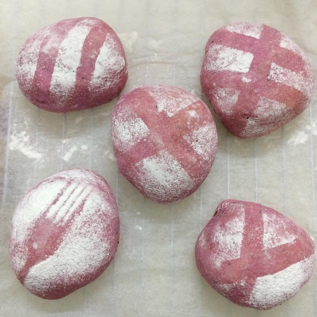 梦幻紫麻薯软欧包