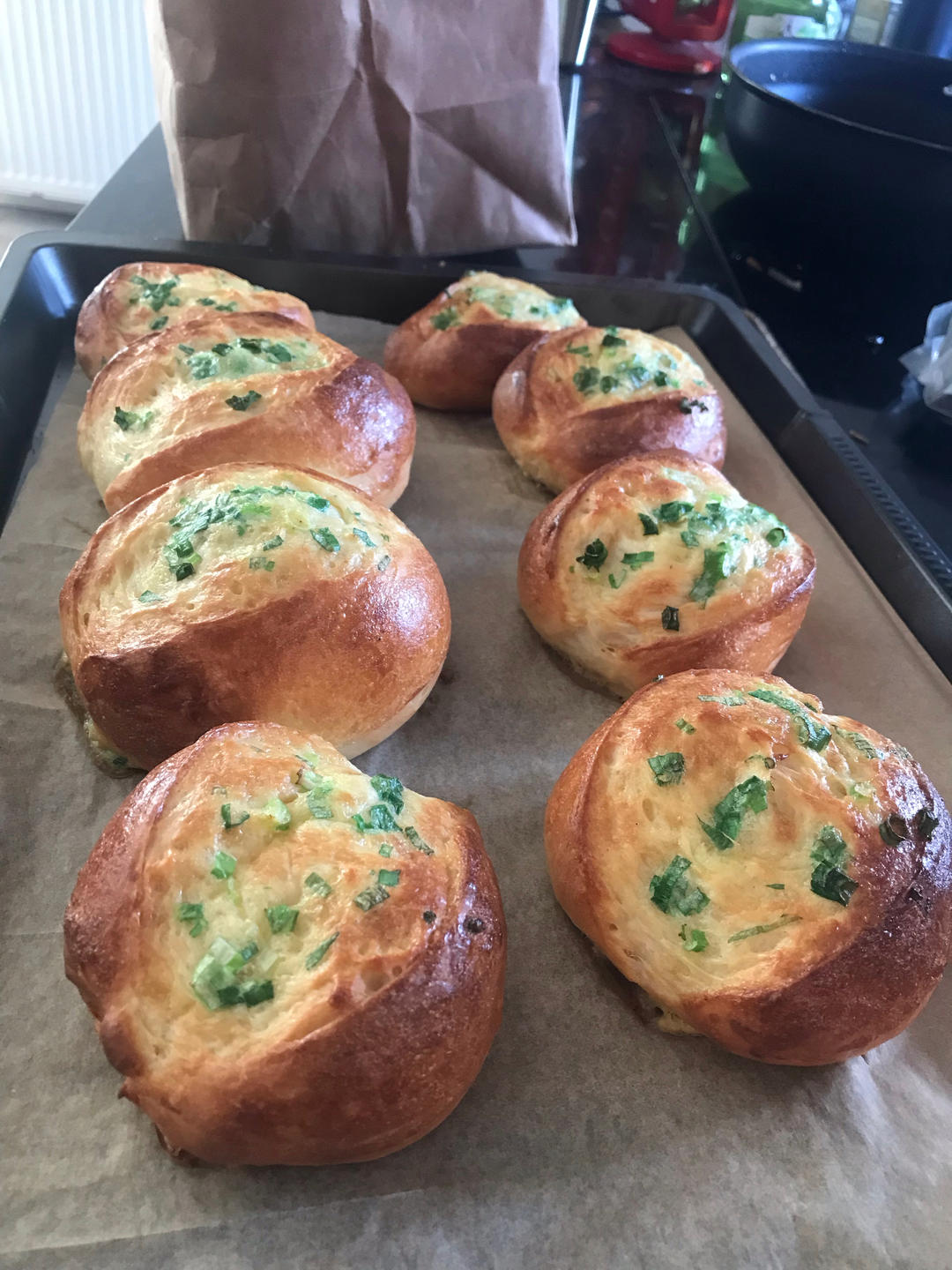 经典台式面包—香葱面包