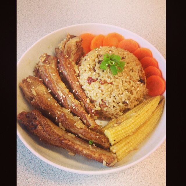 电饭锅版豉汁排骨煲饭