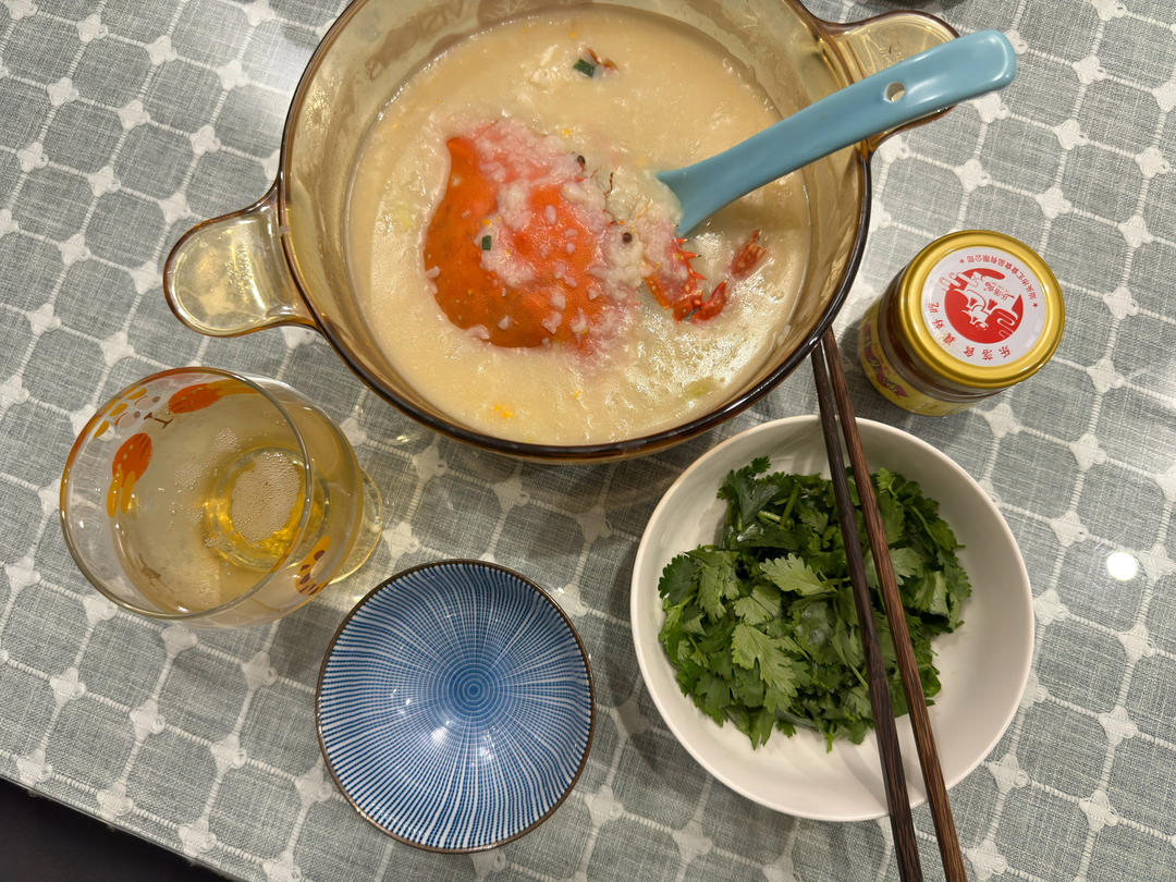 梭子蟹砂锅粥