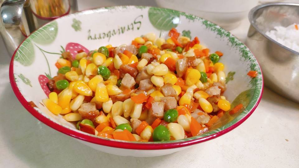 什锦玉米粒虾仁🍤🌽🥕