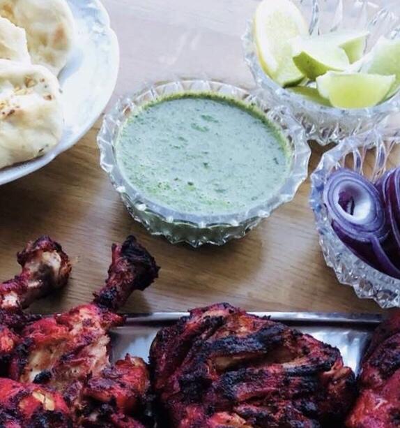 吃印度烤鸡蘸的那个绿酱Chutney for Tandoori chicken的做法