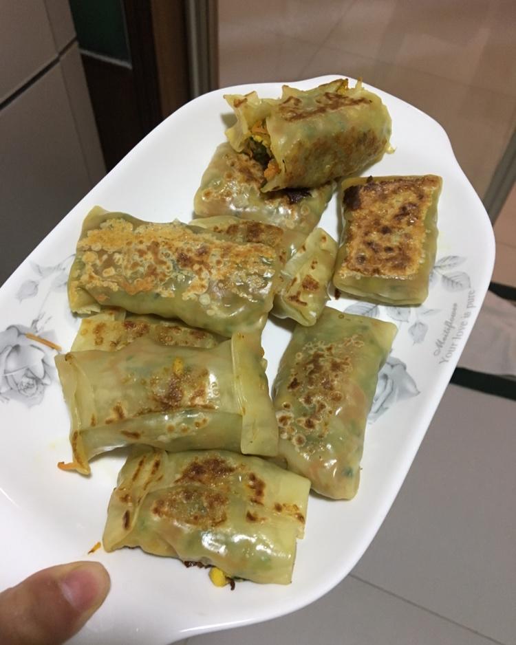 秒杀夜市小吃摊韭菜盒子(饺子皮版)