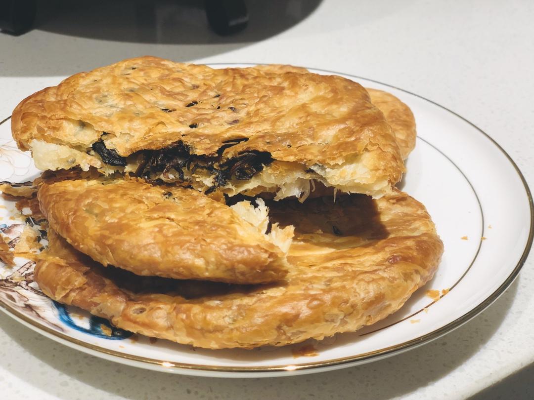 分分钟快手梅干菜手抓饼