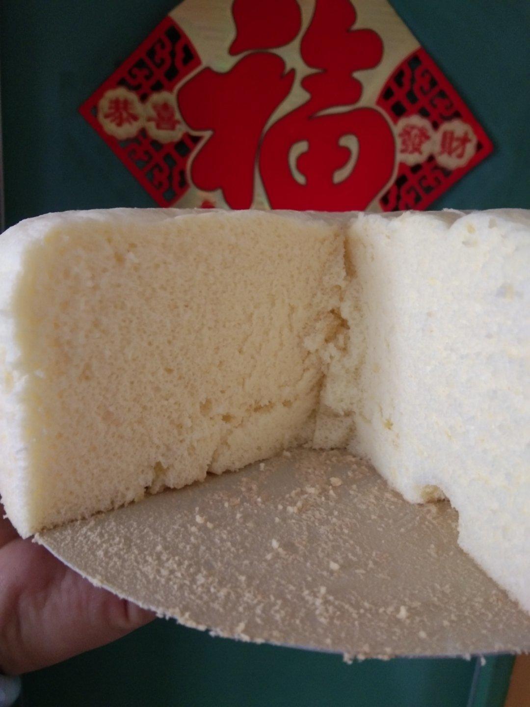 零失败戚风蒸蛋糕（8寸）可做蛋糕胚（另附红丝绒蒸蛋糕做法）