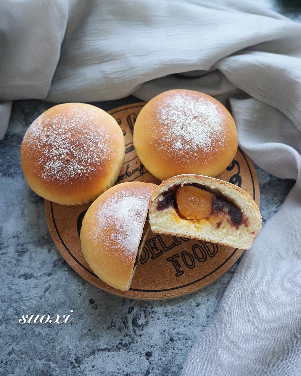 豆沙蛋黄面包～好吃到哭～