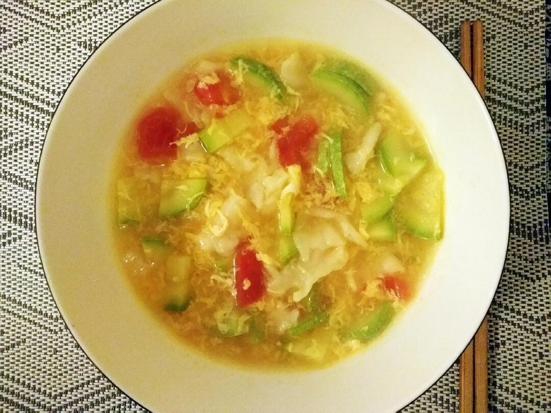 西红柿鸡蛋面片汤的做法