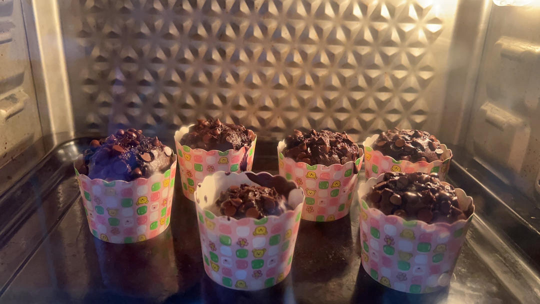 星巴克同款丨巧克力蘑菇头玛芬蛋糕丨免打发零失败