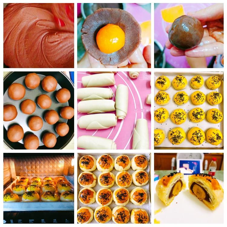 蛋黄酥：抹茶酥：（奶黄味）