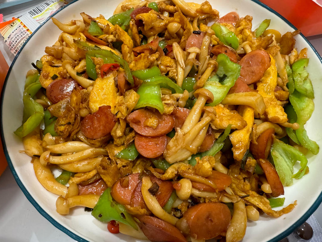 白玉菇炒火腿