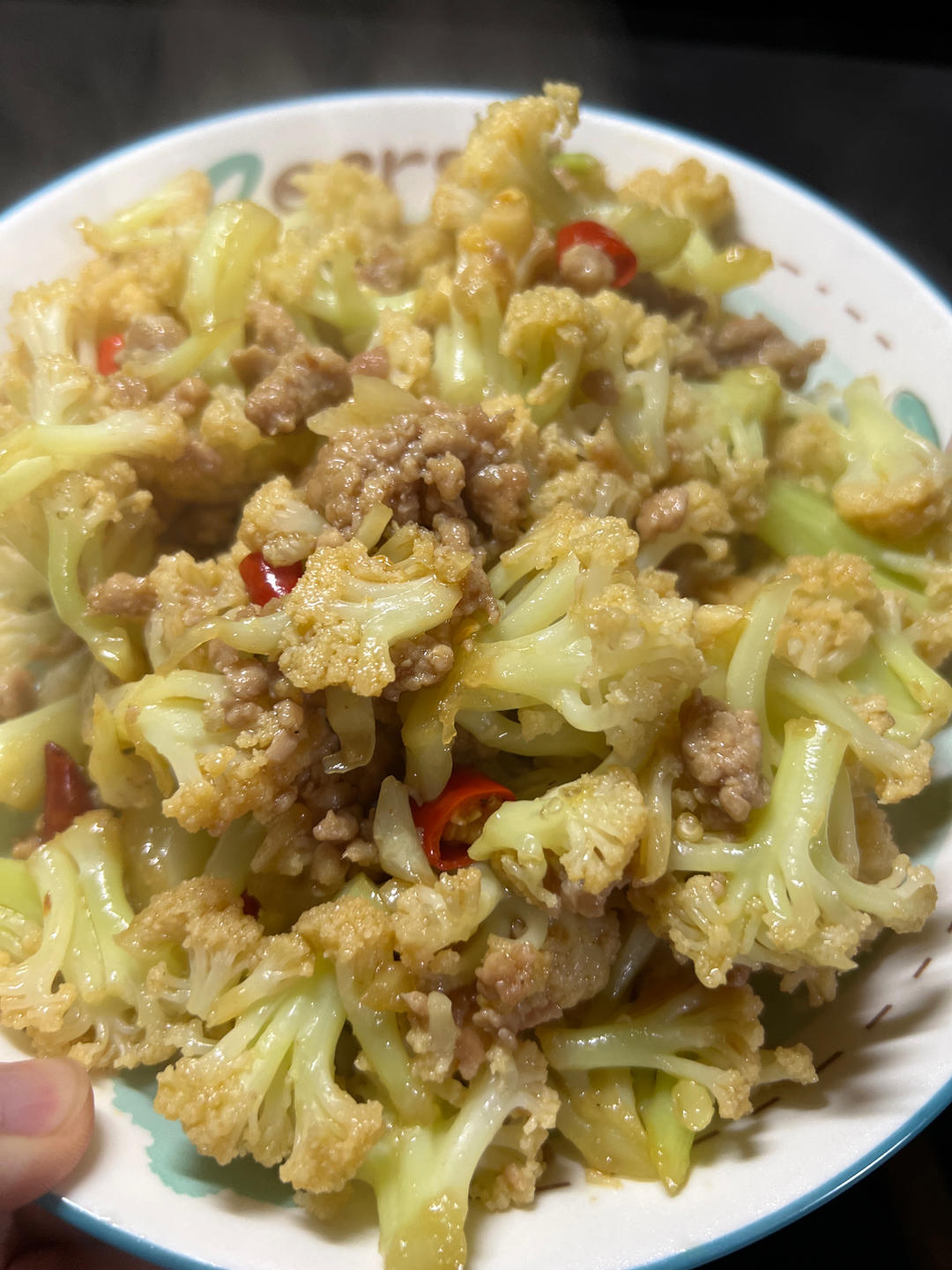 干煸菜花（花菜炒肉）