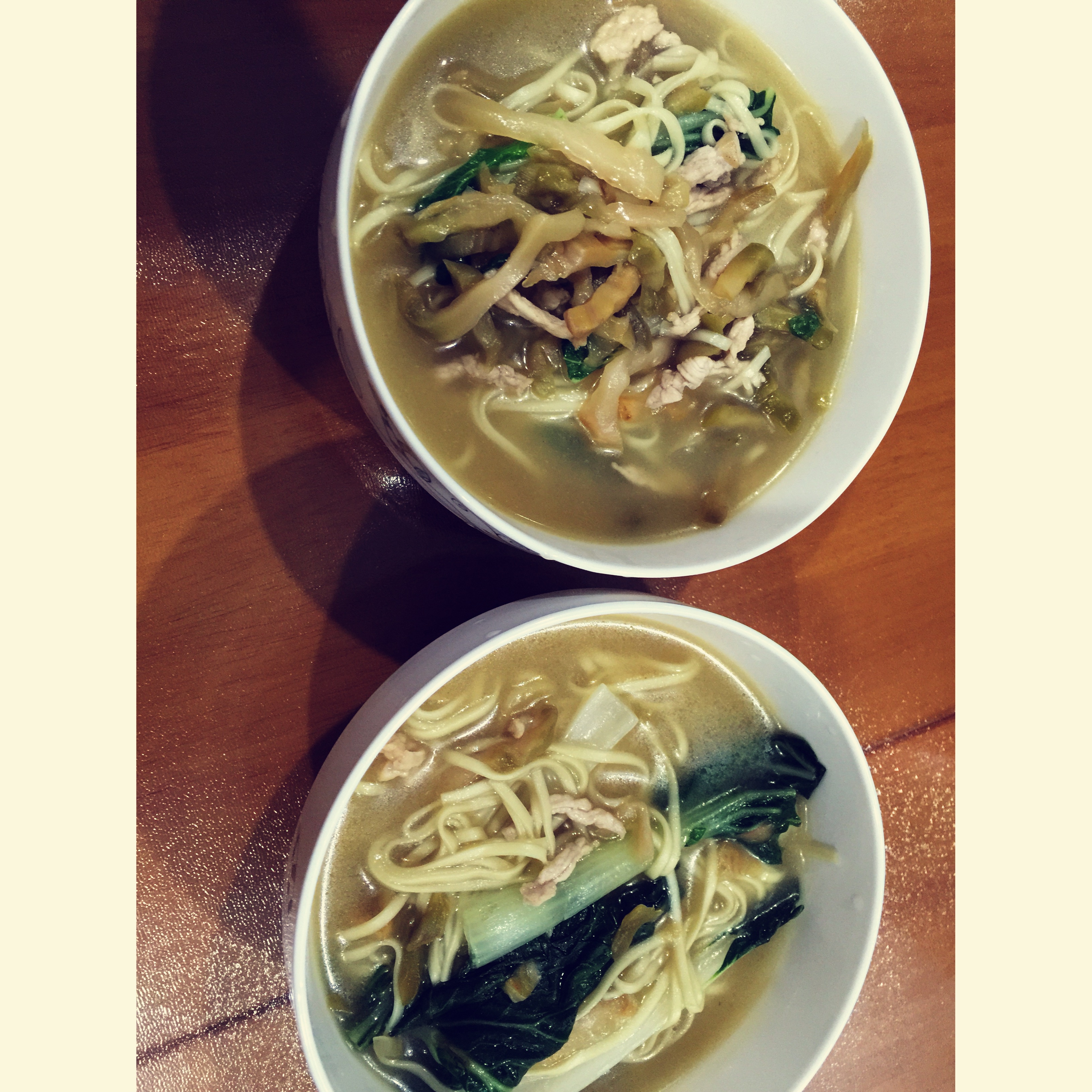 香辣榨菜肉丝面
