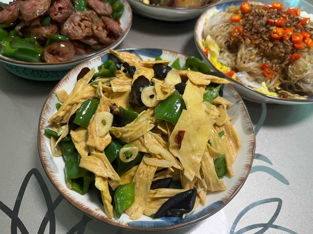素炒腐竹