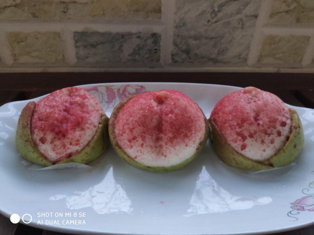 发酵面团-用一根筷子做寿桃包