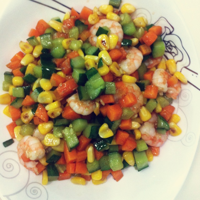 三色炒虾仁