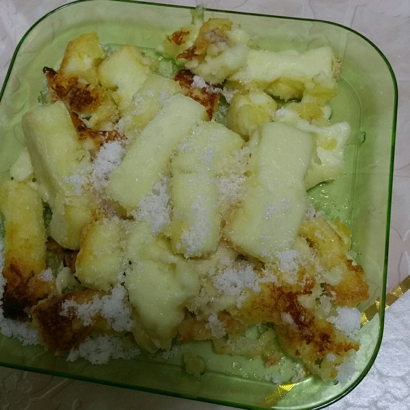 伊咔咯做的软炸奶豆腐